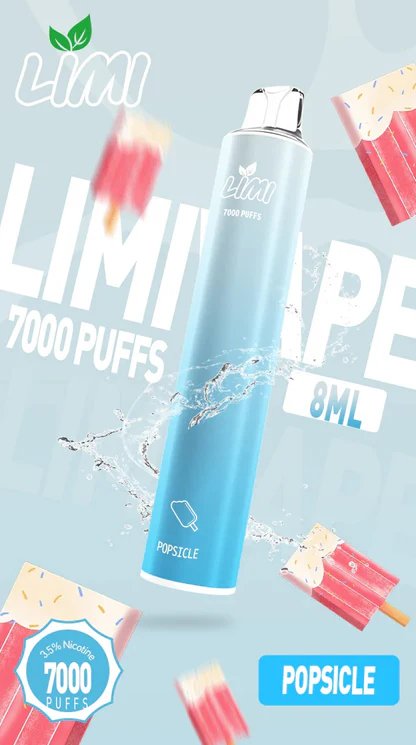 【LIMI】7000口拋棄式電子煙 吸氣即亮LED燈條 8ml 650mAh可充電 3.5%尼古丁鹽 冰感水果系列 現貨秒發:圖片 12