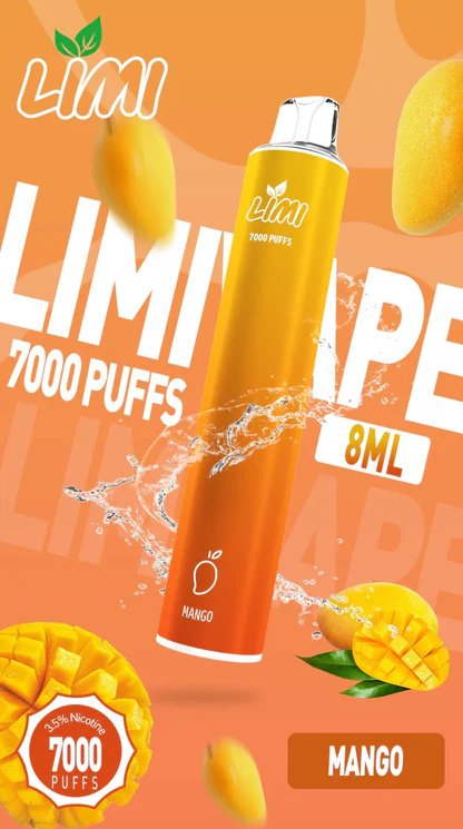 【LIMI】7000口拋棄式電子煙 吸氣即亮LED燈條 8ml 650mAh可充電 3.5%尼古丁鹽 冰感水果系列 現貨秒發:圖片 14