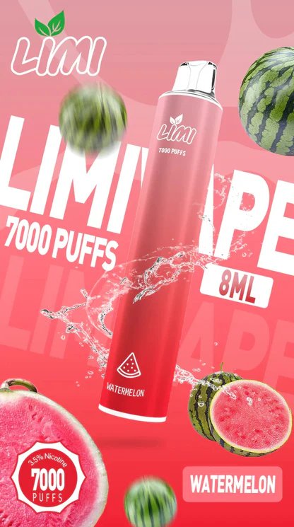 【LIMI】7000口拋棄式電子煙 吸氣即亮LED燈條 8ml 650mAh可充電 3.5%尼古丁鹽 冰感水果系列 現貨秒發:圖片 3
