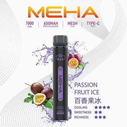 【MEHA XBAR】魅嗨小黑條 7000口拋棄式電子煙 650mAh可充電 3%丁鹽 極強冰感 Mesh芯 現貨秒發:圖片 5